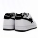 A Bathing Ape Sta Low White And Black Tick Women Men Bape Shoes