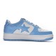 A Bathing Ape Sta Low White Blue Women Men Bape Shoes