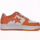 A Bathing Ape Sta Low White Orange Women Men Bape Shoes