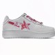 A Bathing Ape Sta Low White Red Camouflage Women Men Bape Shoes