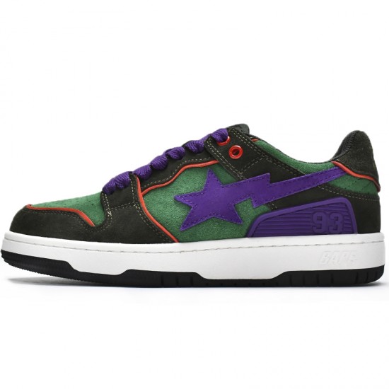 A Bathing Ape Sk8 Sta Low Black Grey Purple Women Men Bape Shoes