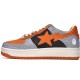 A Bathing Ape Sta Low Grey Orange Women Men Bape Shoes