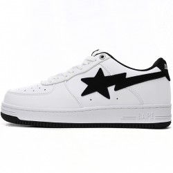 A Bathing Ape Sta Low White And Black Tick Women Men Bape Shoes