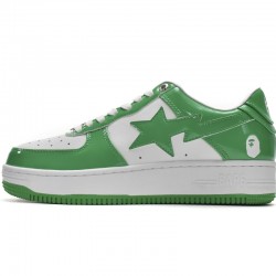 A Bathing Ape Sta Low White Green Women Men Bape Shoes