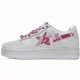 A Bathing Ape Sta Low White Red Camouflage Women Men Bape Shoes