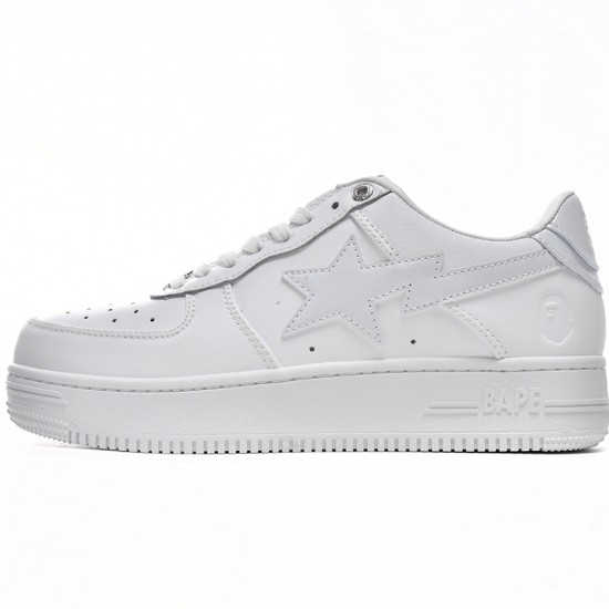 A Bathing Ape Sta Low White Women Men Bape Shoes