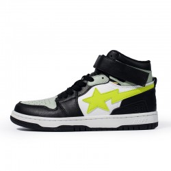 A Bathing Ape Sta Sk8 High Black Green White Women Men Bape Shoes