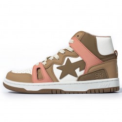 A Bathing Ape Sta Sk8 High Brown White Women Men Bape Shoes