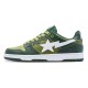 A Bathing Ape Sta Sk8 Low Green Army Green White Women Men Bape Shoes