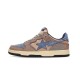 A Bathing Ape Sta Sk8 Low Ltblue Brown Beige Women Men Bape Shoes