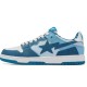 A Bathing Ape Sta Sk8 Low Ltblue White Women Men Bape Shoes