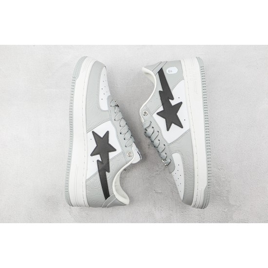 A Bathing Ape Low Grey Black 1H70-191-002 Bape Shoes