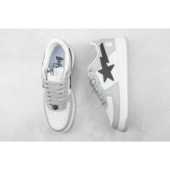 A Bathing Ape Low Grey Black 1H70-191-002 Bape Shoes