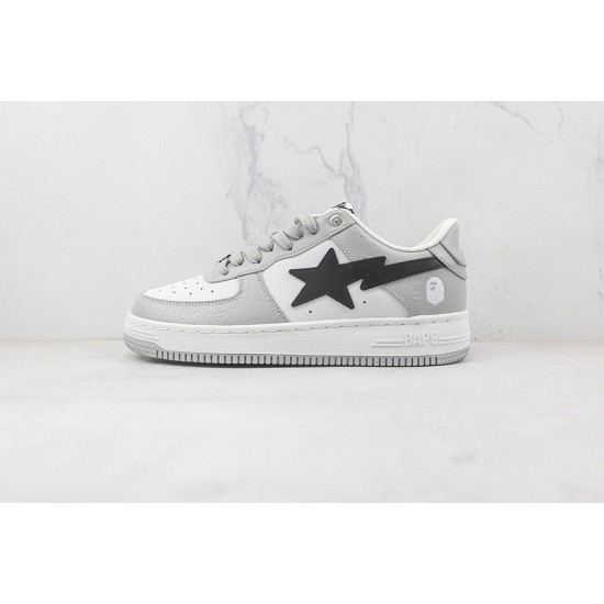 A Bathing Ape Low Grey Black 1H70-191-002 Bape Shoes