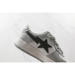 A Bathing Ape Low Grey Black 1H70-191-002 Bape Shoes