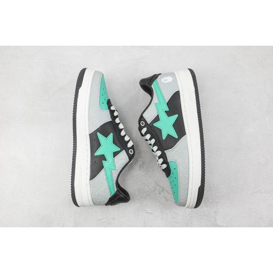 A Bathing Ape LOW SHOES BLACKCYAN-BLUEGREY 1H70-291-002 Bape Shoes