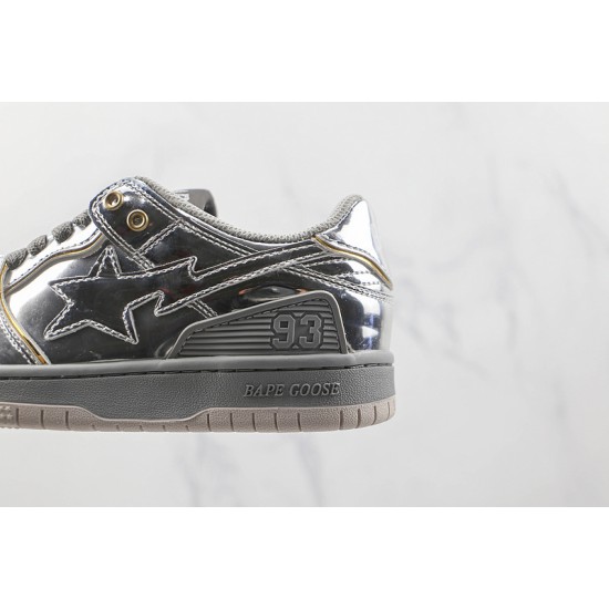 A Bathing Ape LOW SHOES SILVER Bape Shoes