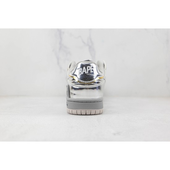 A Bathing Ape LOW SHOES SILVER Bape Shoes