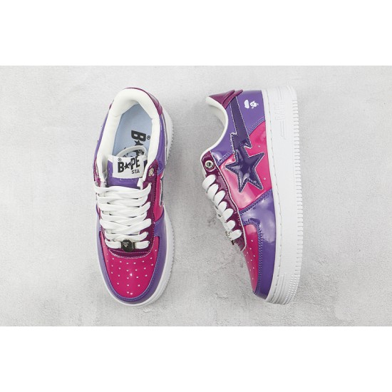 A Bathing Ape LOW SNEAKER COMBO PURPLERED 1H20-191-046 Bape Shoes