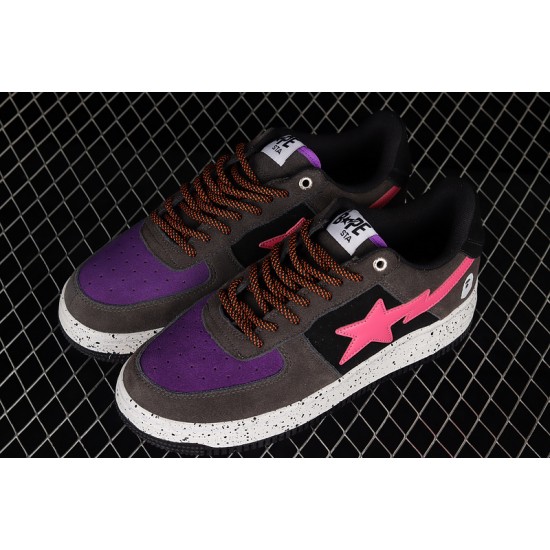 A Bathing Ape SK8 TO NIGO BLACKPURPLEPINK Bape Shoes