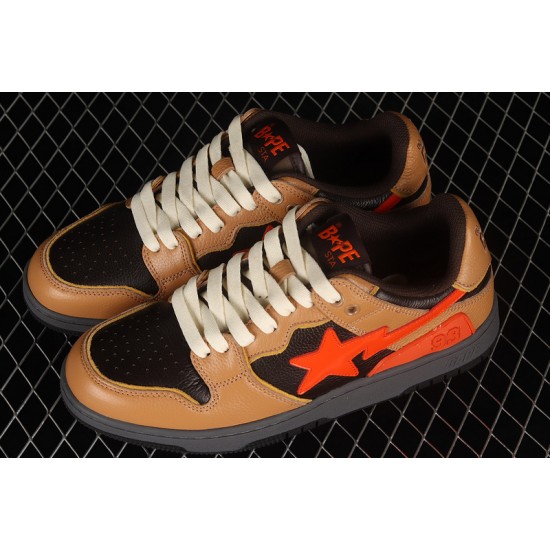 A Bathing Ape SK8 TO NIGO LIGHT BROWNBLACKRED 1H80-291-021 Bape Shoes