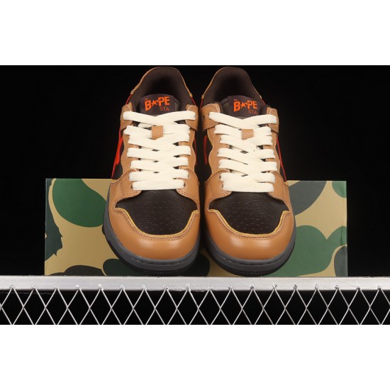 A Bathing Ape SK8 TO NIGO LIGHT BROWNBLACKRED 1H80-291-021 Bape Shoes