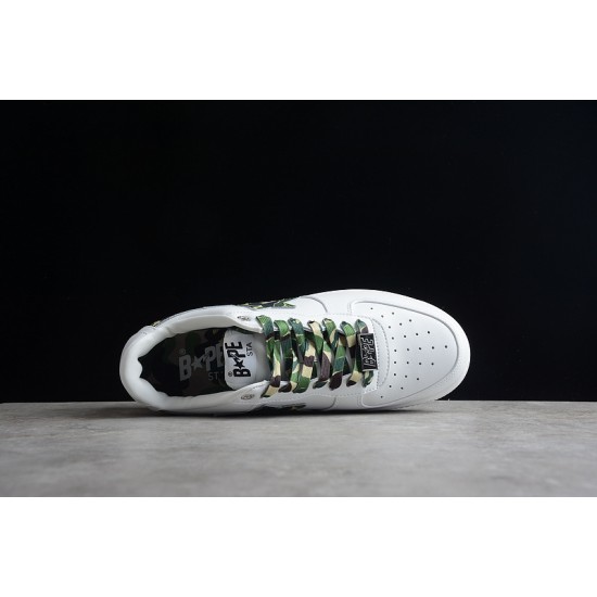 A Bathing Ape TO LOW WHITE GREEN 1H20-191-045 Bape Shoes