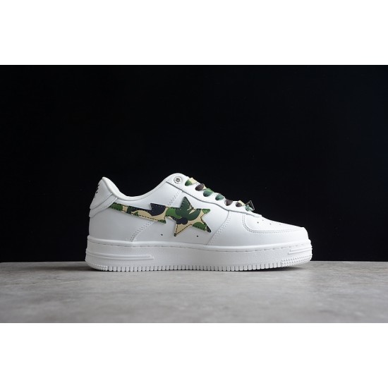 A Bathing Ape TO LOW WHITE GREEN 1H20-191-045 Bape Shoes