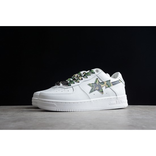 A Bathing Ape TO LOW WHITE GREEN 1H20-191-045 Bape Shoes