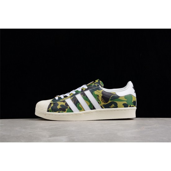 A Bathing Ape X SUPERSTAR 80S ABC CAMO CLOUD WHITE GZ8981 Bape Shoes