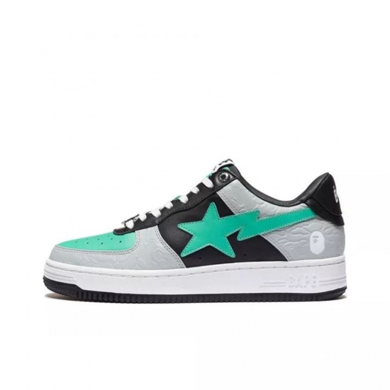 A Bathing Ape LOW SHOES BLACKCYAN-BLUEGREY 1H70-291-002 Bape Shoes