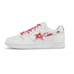 A Bathing Ape LOW SHOES White Red Bape Shoes