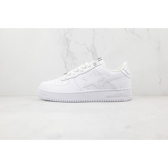 A Bathing Ape LOW WHITE Bape Shoes