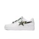 A Bathing Ape TO LOW WHITE GREEN 1H20-191-045 Bape Shoes