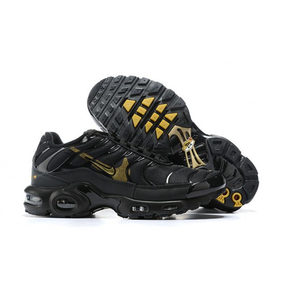 Air Max Plus Tn Black Gold Mens Sneakers