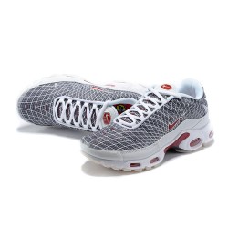 Air Max Plus Tn Grey and White Mens Sneakers