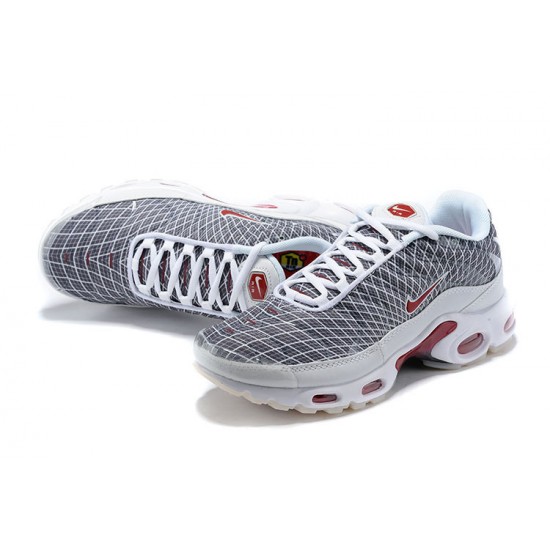 Air Max Plus Tn Grey and White Mens Sneakers