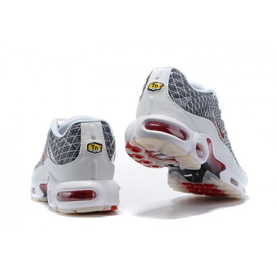 Air Max Plus Tn Grey and White Mens Sneakers