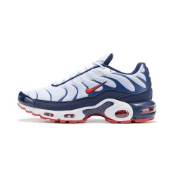 Air Max Plus Tn QS White Blue and Red Mens Sneakers