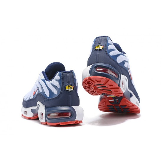 Air Max Plus Tn QS White Blue and Red Mens Sneakers