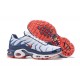 Air Max Plus Tn QS White Blue and Red Mens Sneakers