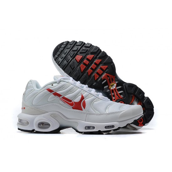 Air Max Plus Tn White Red CU3454-100 Mens Sneakers