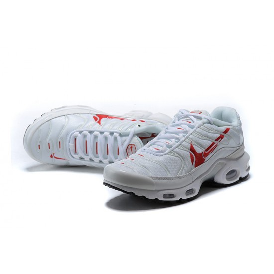 Air Max Plus Tn White Red CU3454-100 Mens Sneakers