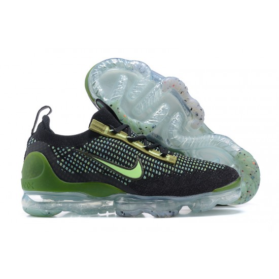 Air VaporMax 2021 Flyknit Black Green DQ7640-001 W/M Sneakers