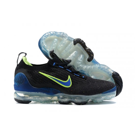 Air VaporMax 2021 Flyknit Black Green and Blue W/M Sneakers