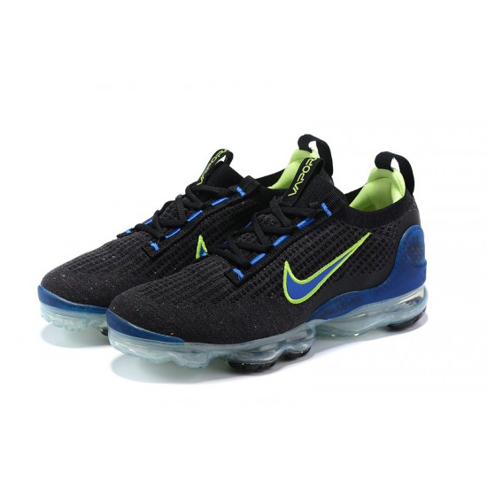 Air VaporMax 2021 Flyknit Black Green and Blue W/M Sneakers