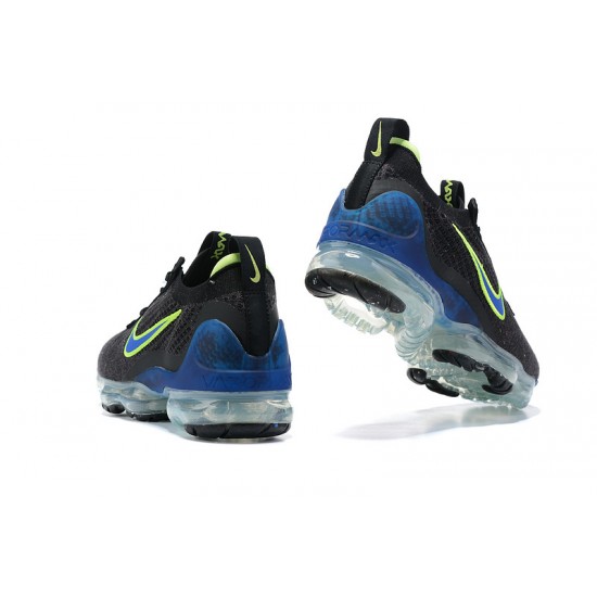 Air VaporMax 2021 Flyknit Black Green and Blue W/M Sneakers