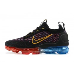 Air VaporMax 2021 Flyknit Black Red and Blue W/M Sneakers