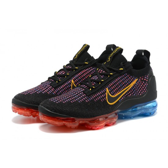 Air VaporMax 2021 Flyknit Black Red and Blue W/M Sneakers