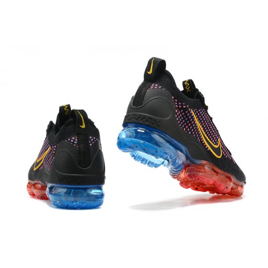 Air VaporMax 2021 Flyknit Black Red and Blue W/M Sneakers